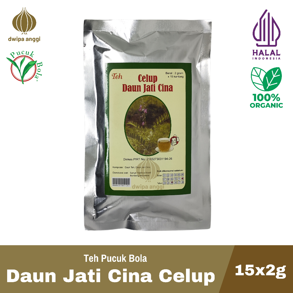 

Daun Jati Cina Celup | Teh Pucuk Bola 30 gram