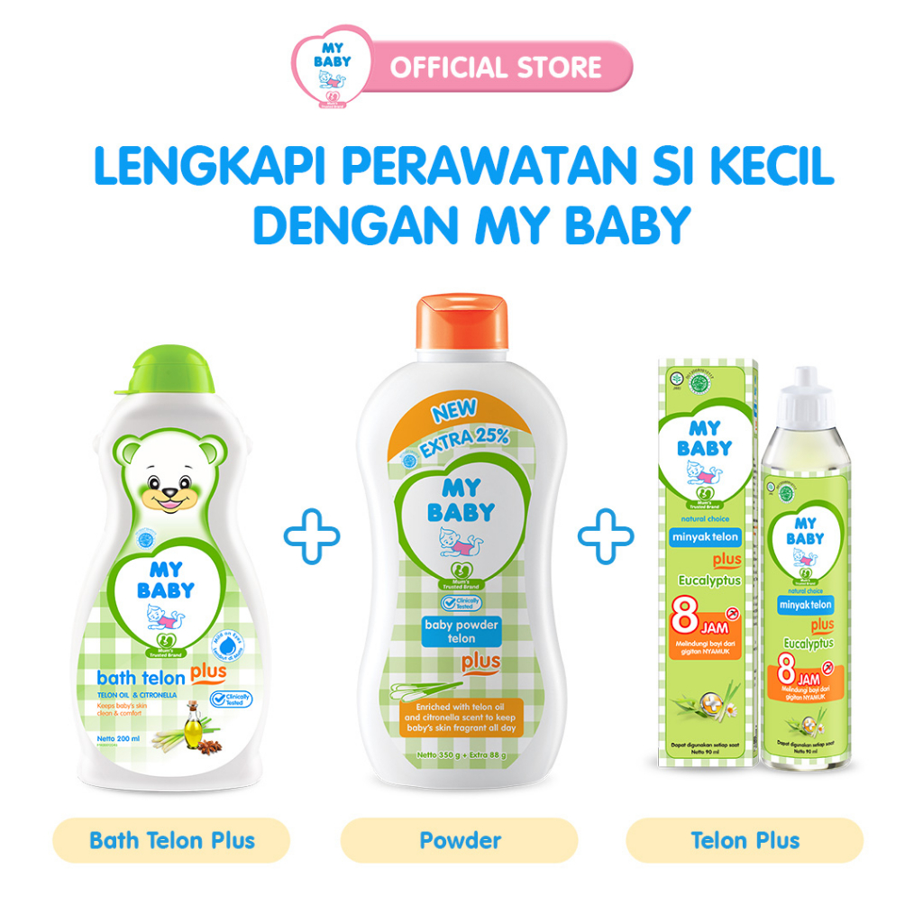 MY BABY Bath Telon Plus Refill 400mL - Sabun Cair Bayi Wangi Telon - Exp : 01.2026