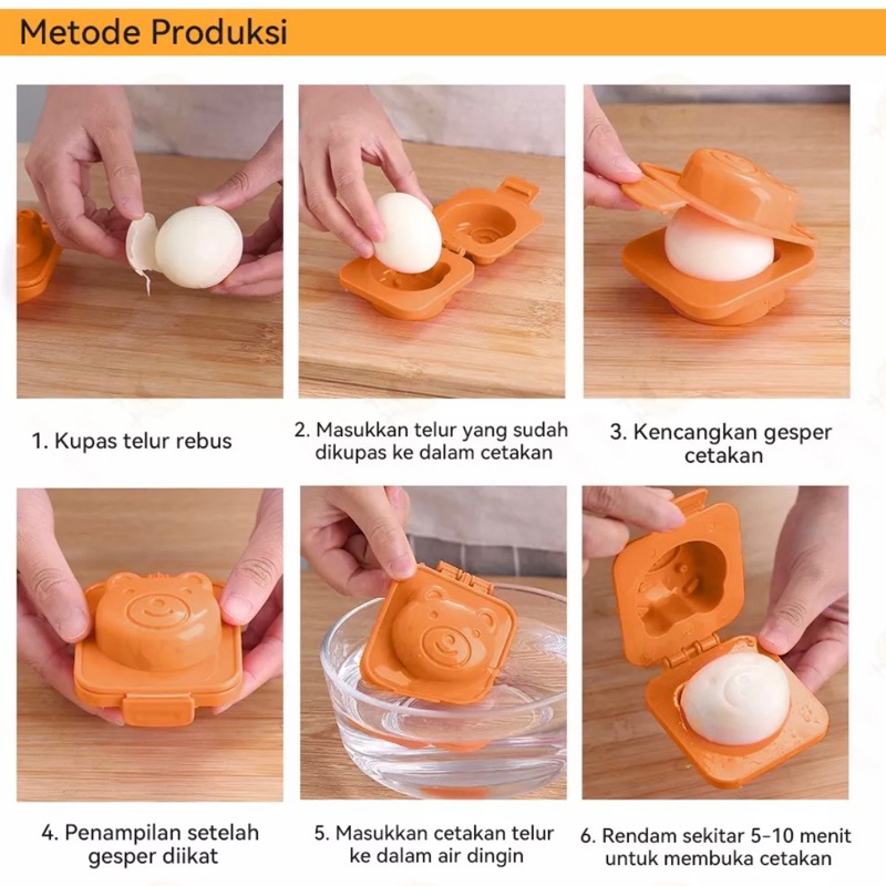 Cetakan Telur Rebus Nasi Bento Karakter Lucu Bekal Sekolah Anak BPA Free MPASI bayi