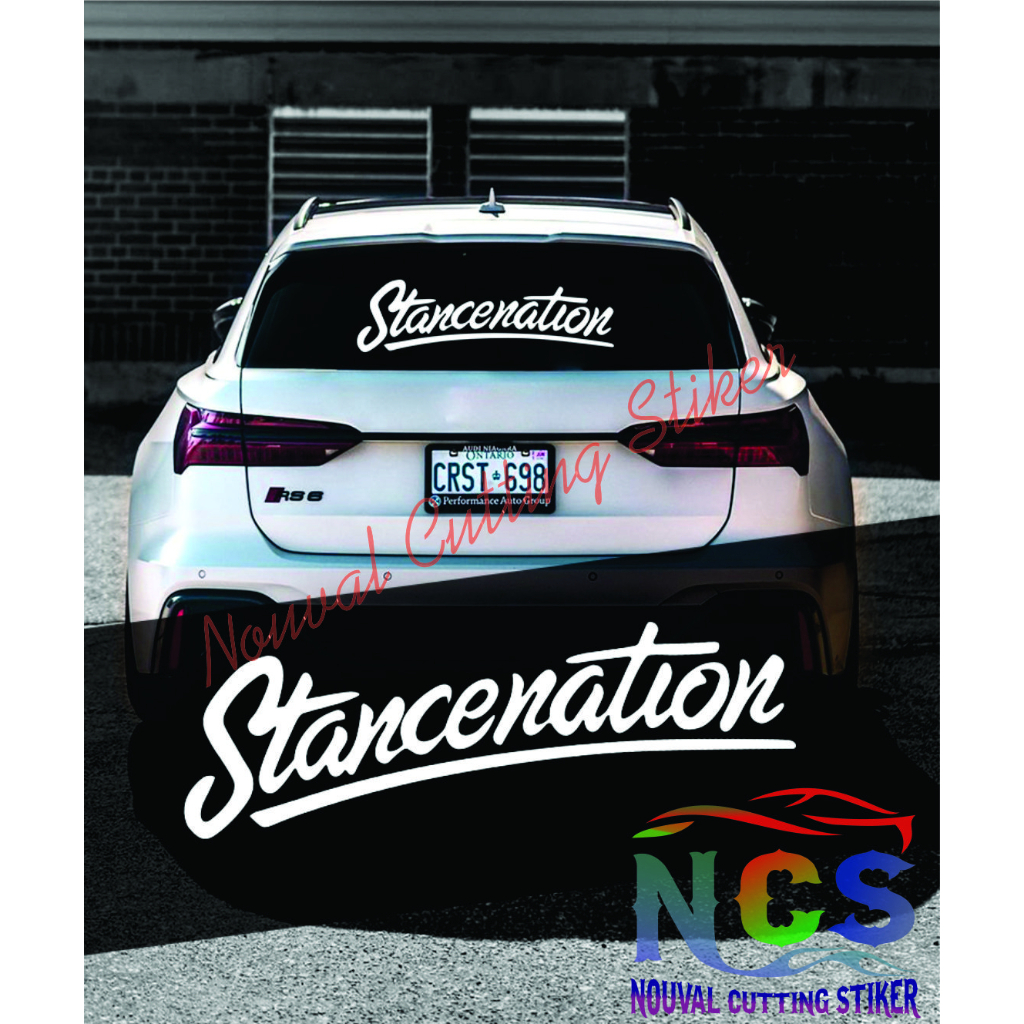 Cutting stiker kaca belakang mobil Stiker Stancenation Keren