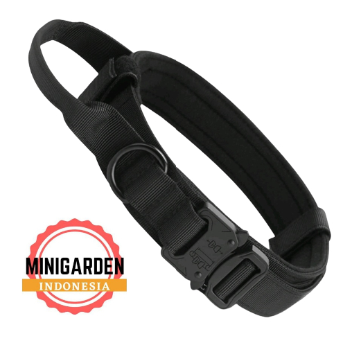 KALUNG ANJING BESAR dog collar handle nylon leash tactical