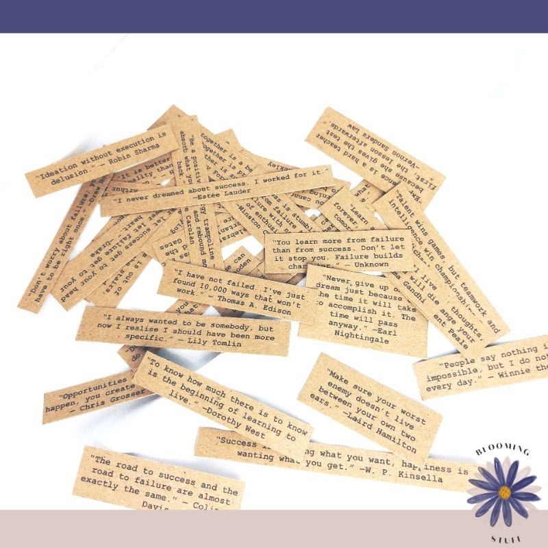 

(30pcs) Kata-Kata Motivasi Untuk Scrapbook Jurnal DIY