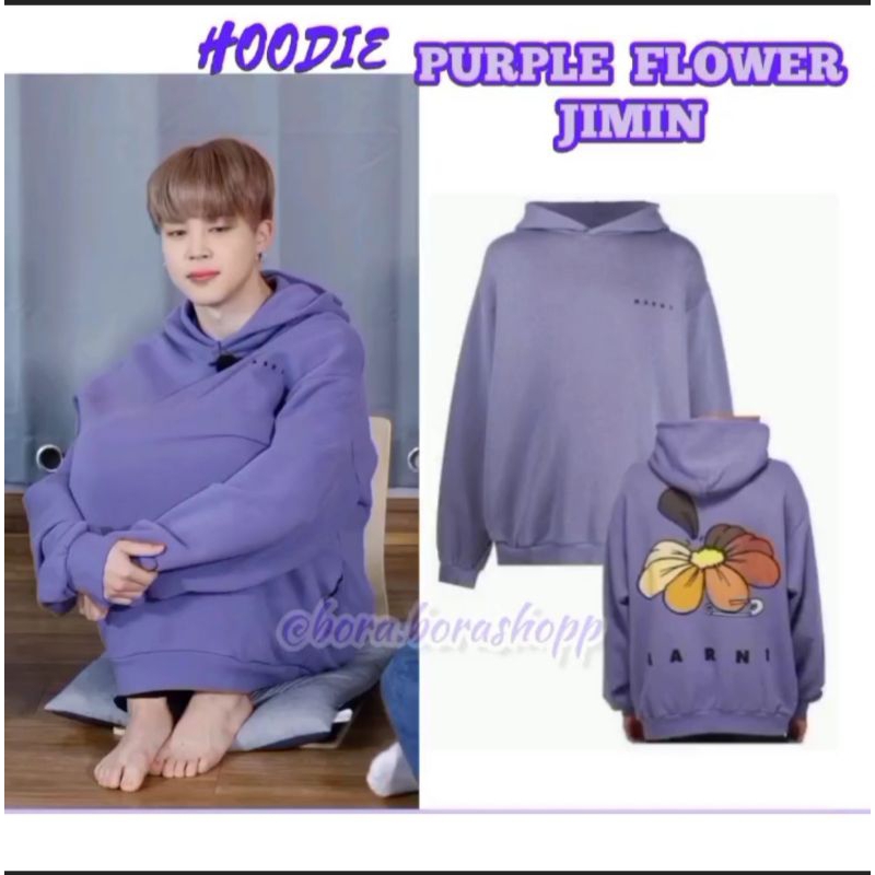 Hoodie Purple flower Jimin/ Hoodie Marni Jimin BTS