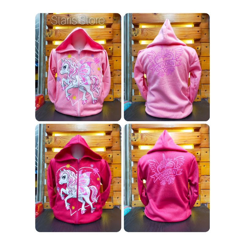 Jaket Anak Perempuan Unicorn Love Bahan Fleece/Jaket Anak/Jaket Anak Cewek Murah/Jaket Anak Perempua