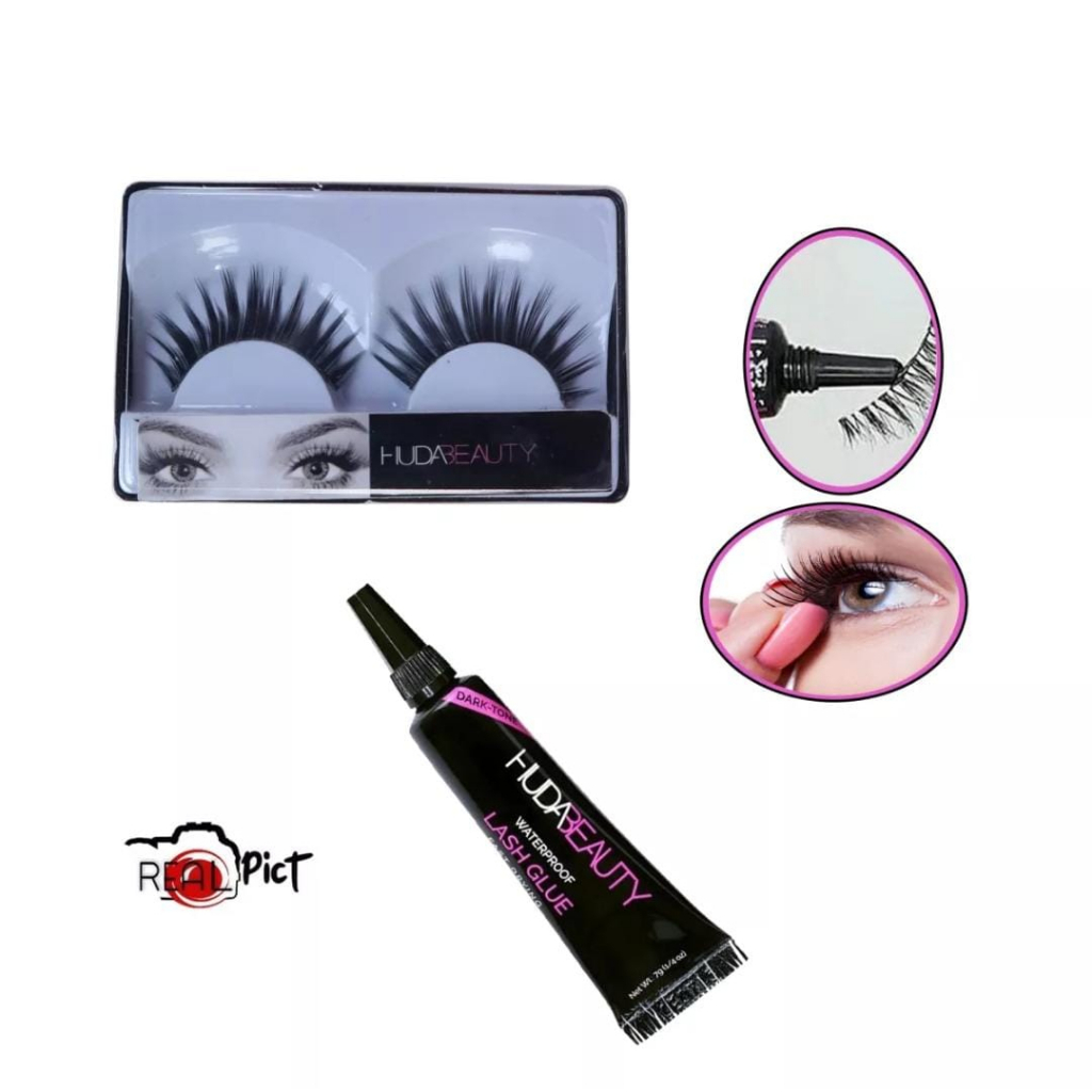 1 Set  Bulu Mata Palsu &amp; Lem Bulu Mata Palsu Lash Glue Waterproof