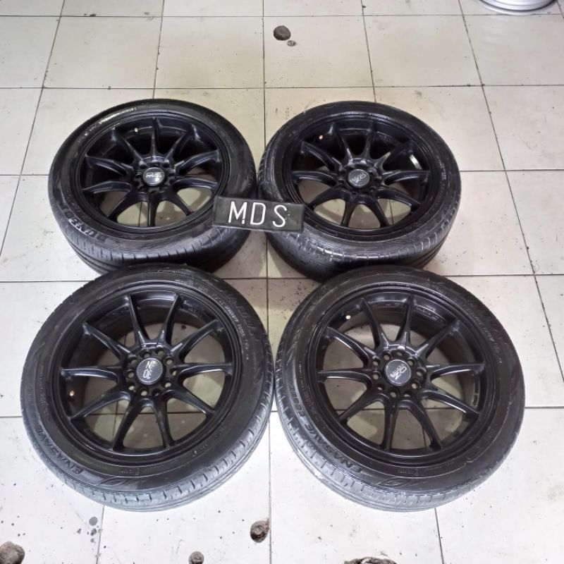 VELG MOBIL BEKAS RACING RING 16 LUBANG 5X100/114 PLS BAN 195/50/16