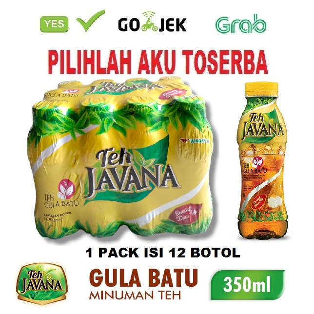 JAVANA Minuman Teh GULA BATU 350 ml - ( 1 pack isi 12 btl )