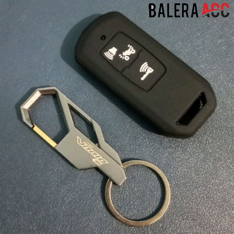 Paket Gantungan kunci Dan Silikon Case Cover Remote Keyless HONDA VARIO 160