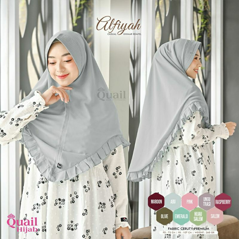ALFIYAH CASUAL KHIMAR REMPEL BY QUAIL HIJAB
