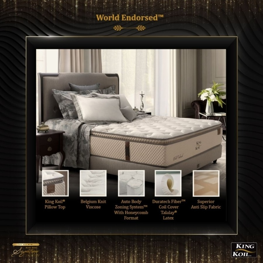 full set kasur springbed king koil world endorsed