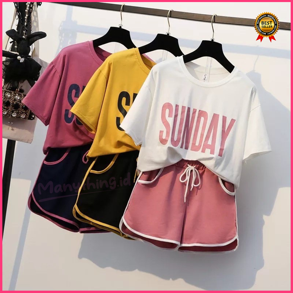 SET SUNDAY / SETELAN SUNDAY BAJU &amp; CELANA / 1 SET SUNDAY KAOS + CELANA