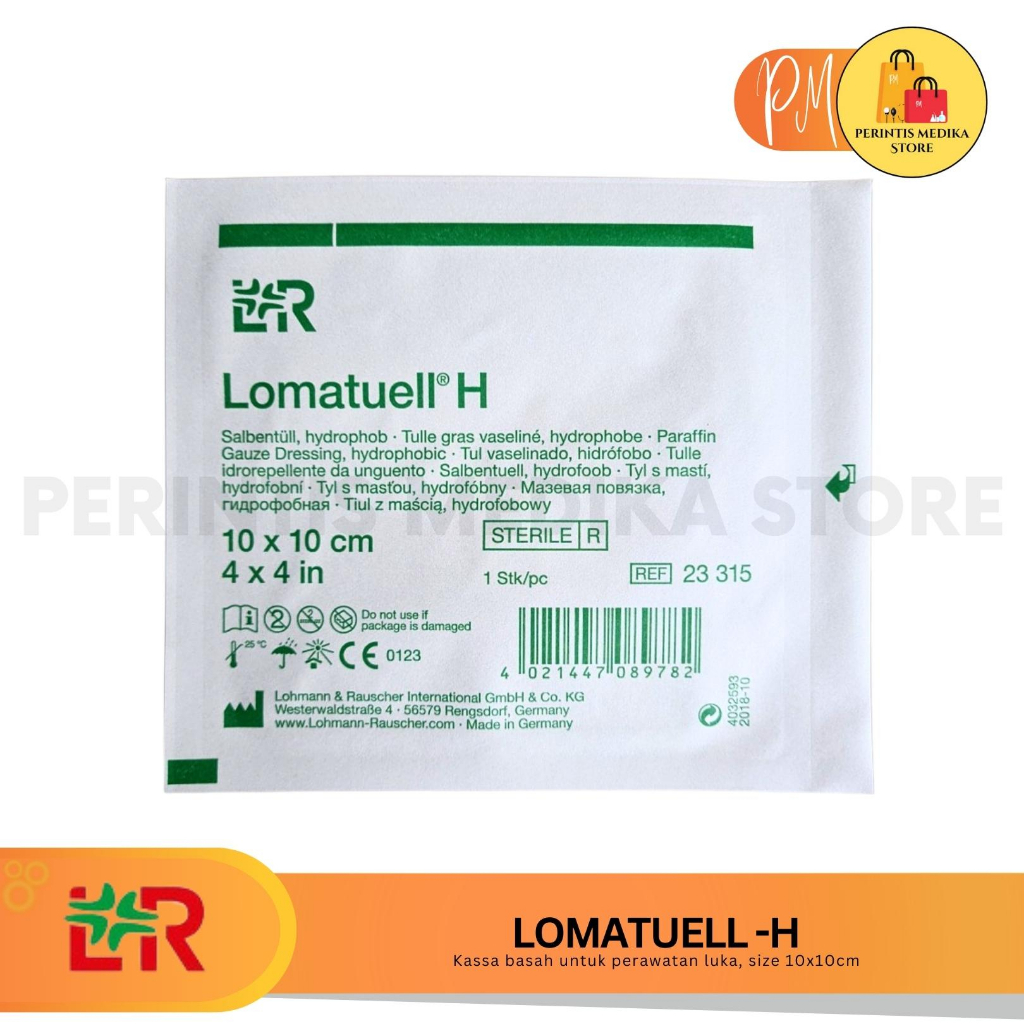 Lomatuell H Kassa Basah Steril 10x10cm l Lomatul Kasa Basah Untuk Perawatan Luka l Parrafin Gauze Dr