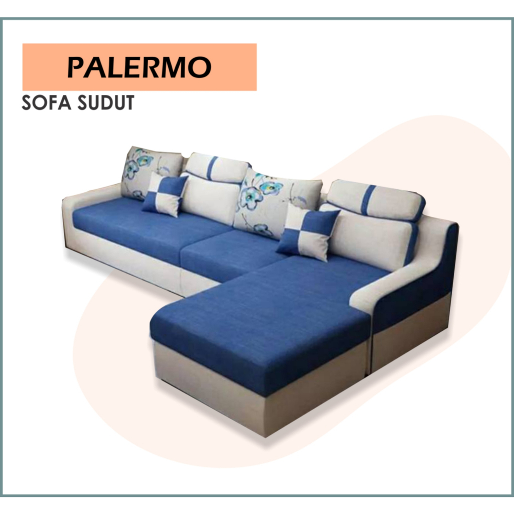 SOFA SUDUT PALERMO / SOFA SUDUT L MINIMALIS MURAH BERGARANSI