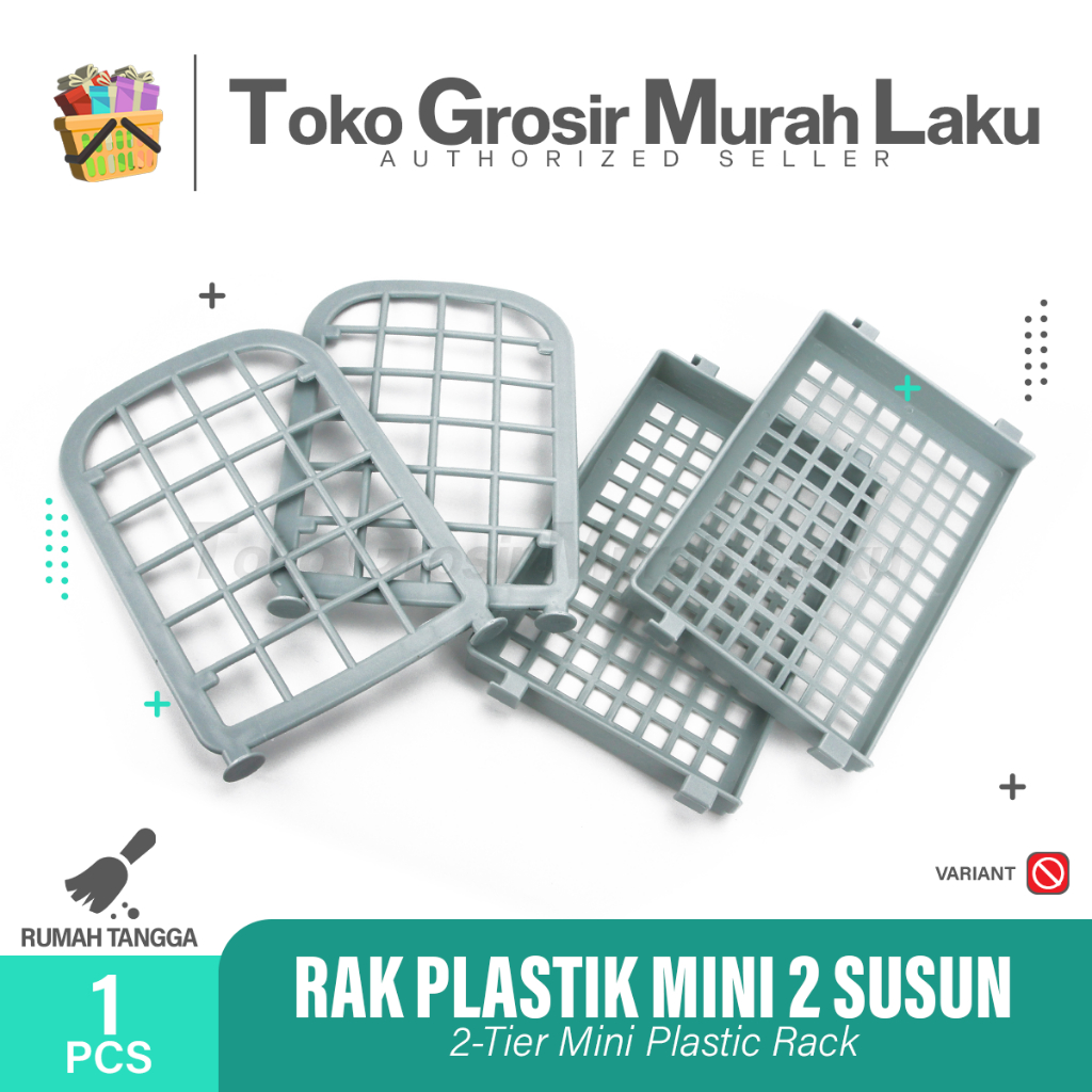 RAK SUSUN PLASTIK 2 TINGKAT / RAK SUSUN MINI PORTABLE MULTI FUNGSI