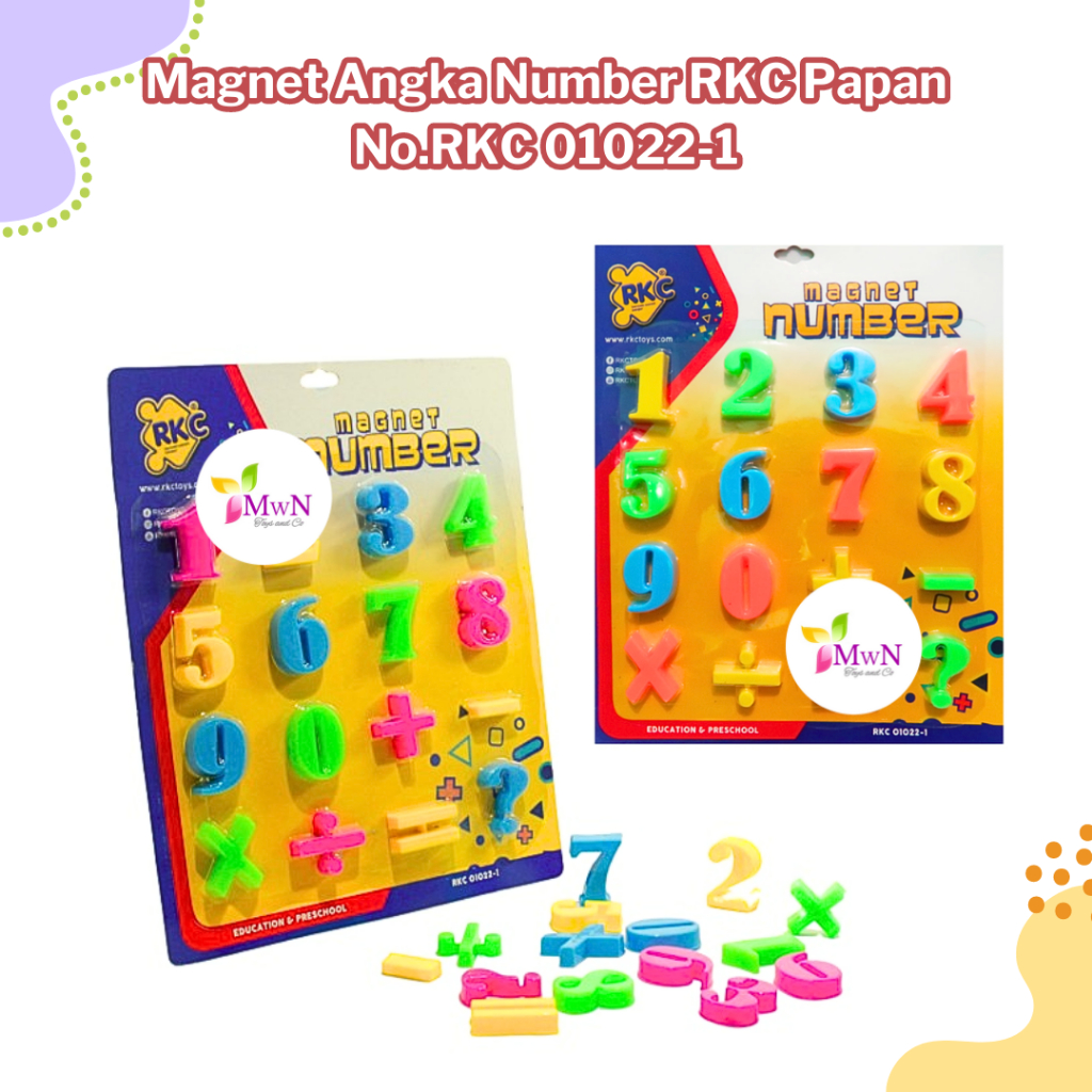 mwn.toys Magnet Angka Number RKC Papan No.RKC 01022-1