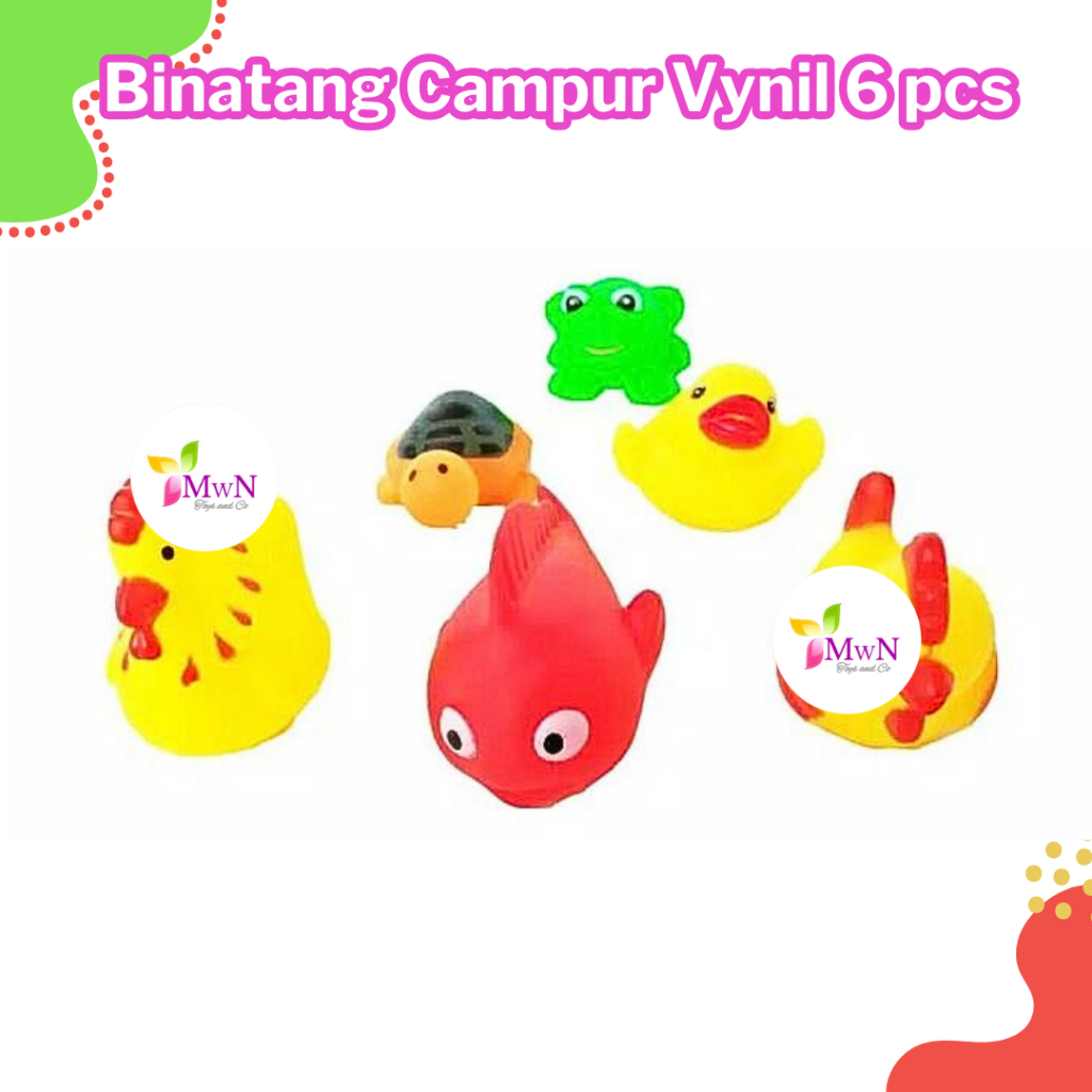 mwn.toys Binatang Campur Vynil 6 pcs