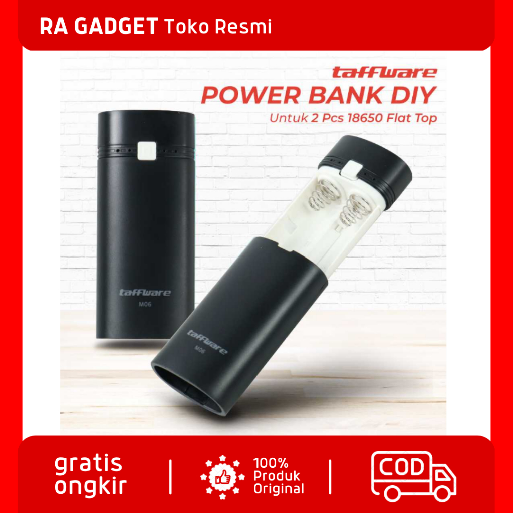 Case Power Bank DIY Untuk 2 PCS 18650 Flat Top / Case Casing Powerbank Powerbeng Powebenk Pengisi Da