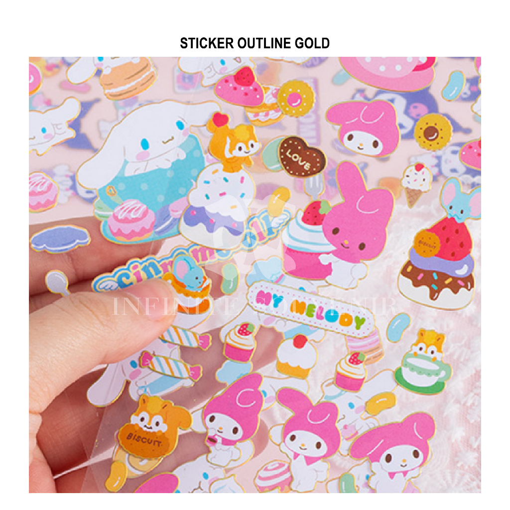 Sticker SANRIO DIY / Sticker Tumblr / Notebook / Hiasan Buku / Photocard / Gantungan Akrilik / Gelas / Sticker Tempelan Bahan PVC Serbaguna Waterproof / Sticker Laptop Lucu Karakter Hello Kitty / Pochacco / Kuromi / My Melody / Pompompurin / Cinnamorol