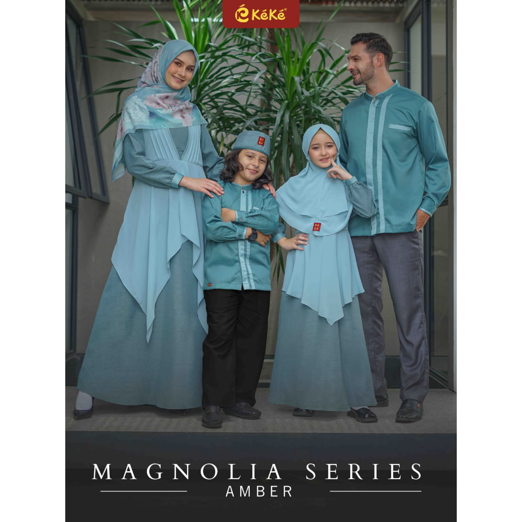 SARIMBIT KEKE MAGNOLIA SERIES AMBER / SARIMBIT KELUARGA / GAMIS KEKE / KOKO MURAH / SARIMBIT TERBARU