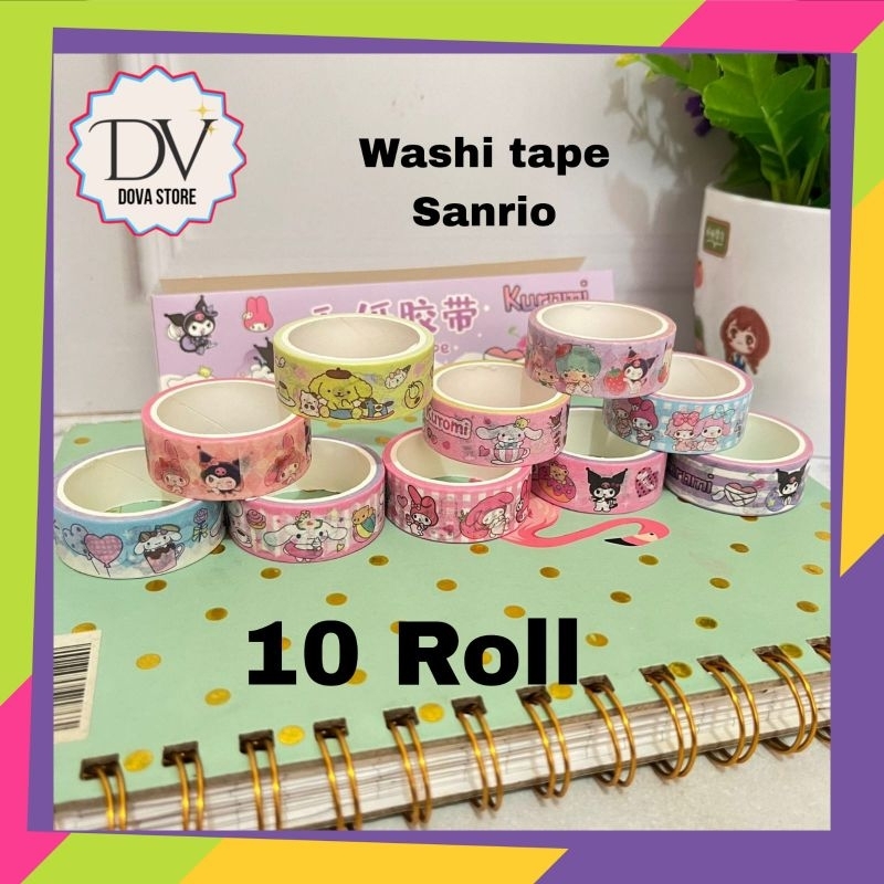 

WASHITAPE SANRIO ISI 10 ROLl WASITAPE GAMBAR KARAKTER LUCU