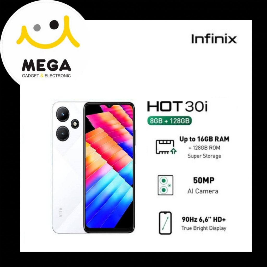 Infinix Hot 30i 8GB + 128GB Garansi Resmi Infinix Indonesia