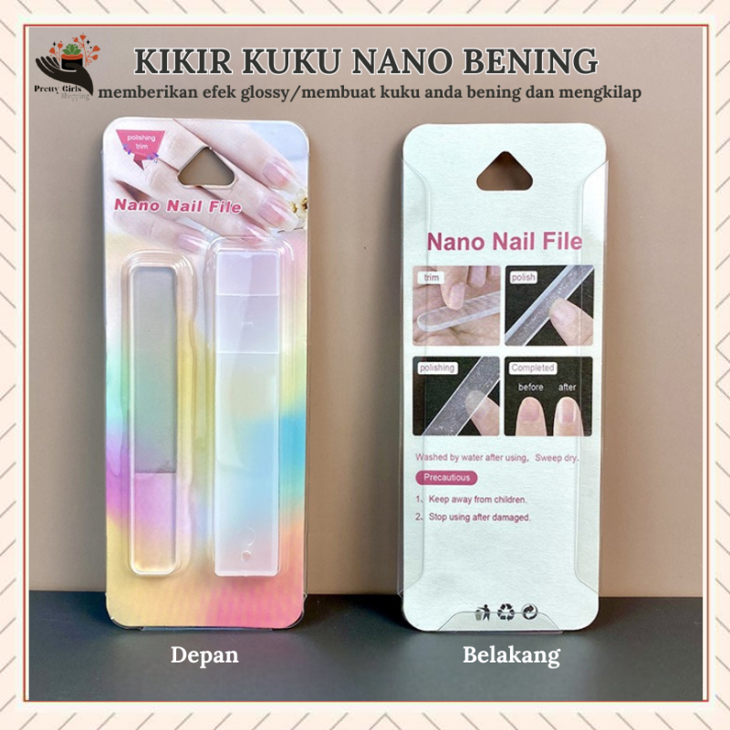 Pretty  Alat Pengikir Kuku Kikir Kuku / Nano Buffer Glass / Kikir Bening / Pengkilap Kuku Alat Manicure