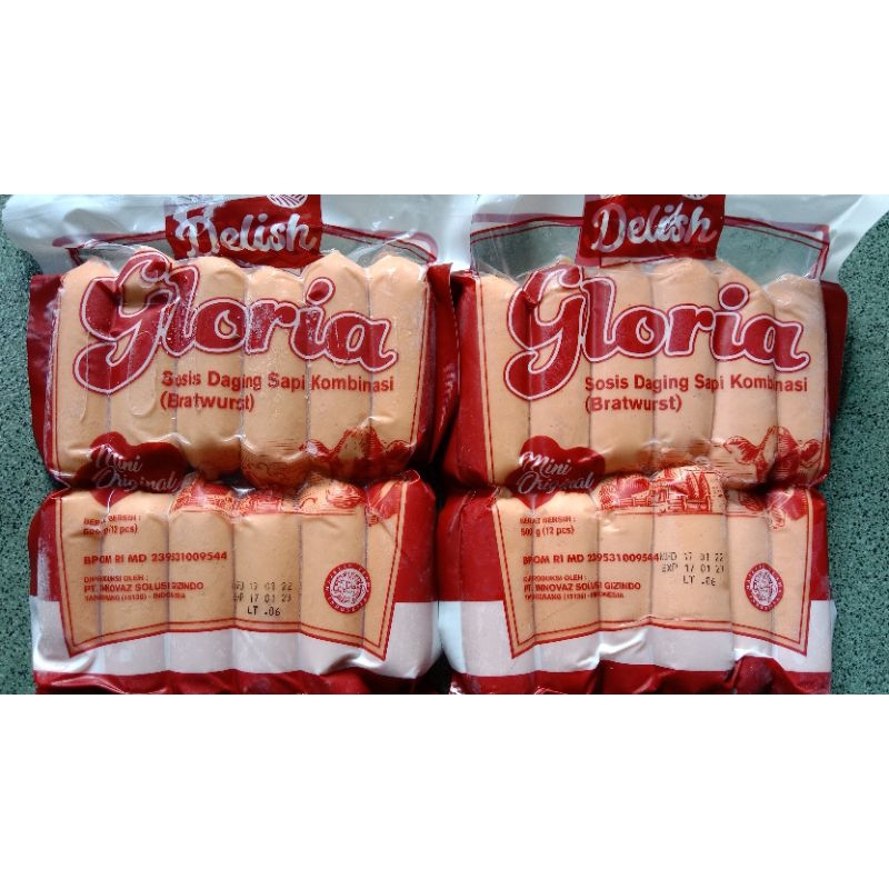 

Sosis Sapi Delish Gloria 500 gr isi 12 pcs