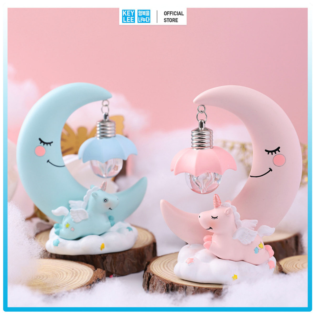 Lampu tidur porcelain led unicorn light lamp, Lampu Tidur LED Unik Karakter Unicorn Brontosaurus 3D 