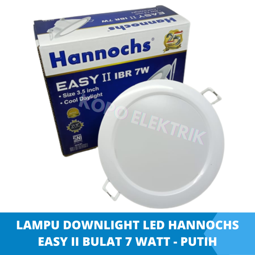 Lampu Downlight LED Hannochs Easy II Bulat 3w 5w 7w  - Putih