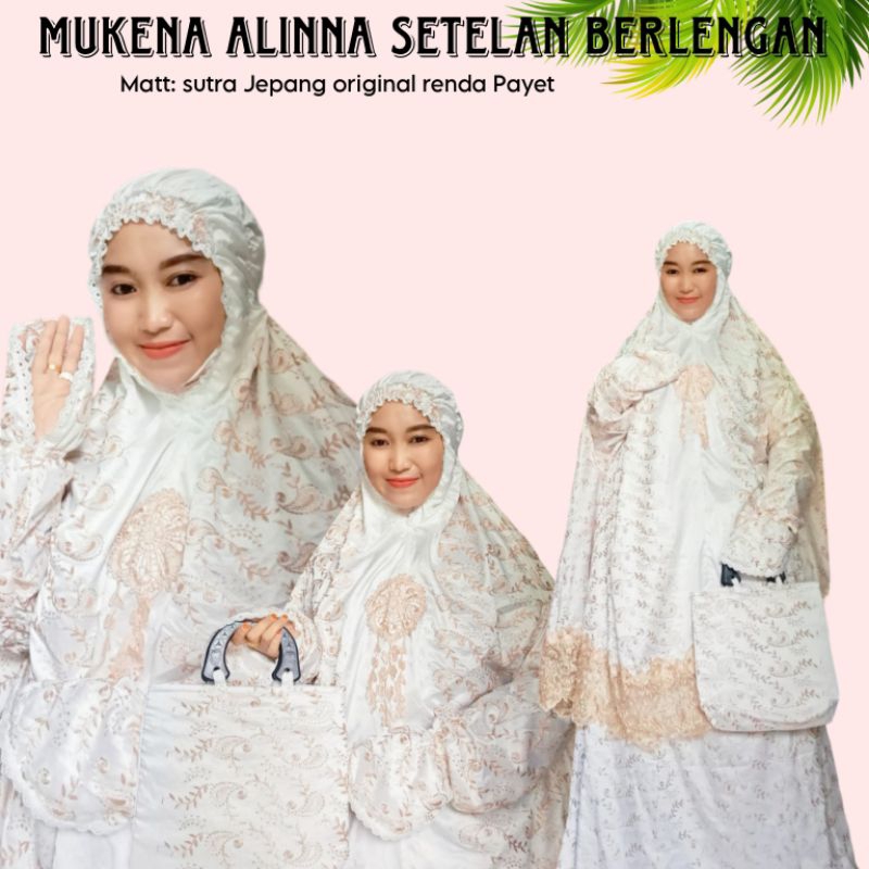 mukena setelan berlengan alinna