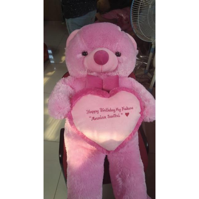 Tambahan Bantal Saja Love Boneka Beruang Custom Tulisan