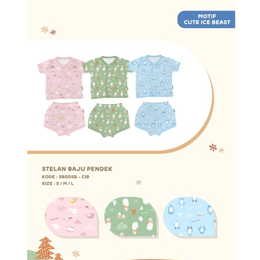 FLUFFY SETELAN MOTIF CUTE ICE BEAST / SETELAN BAYI DAN ANAK