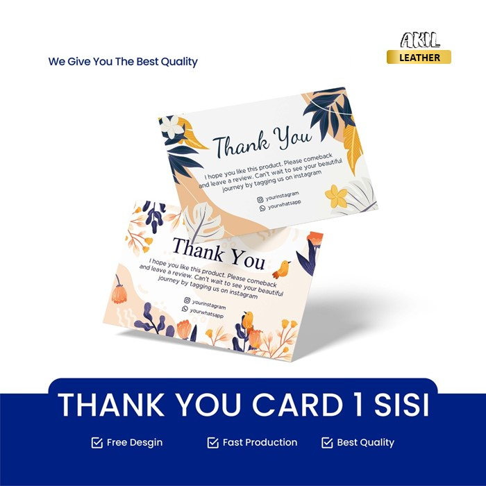 Kartu Ucapan Selamat Ulang Tahun Buat Kado Spesial - Thank You Card - Kartu Souvenir - Thankyou card - Kartu Hampers (1 Sisi )