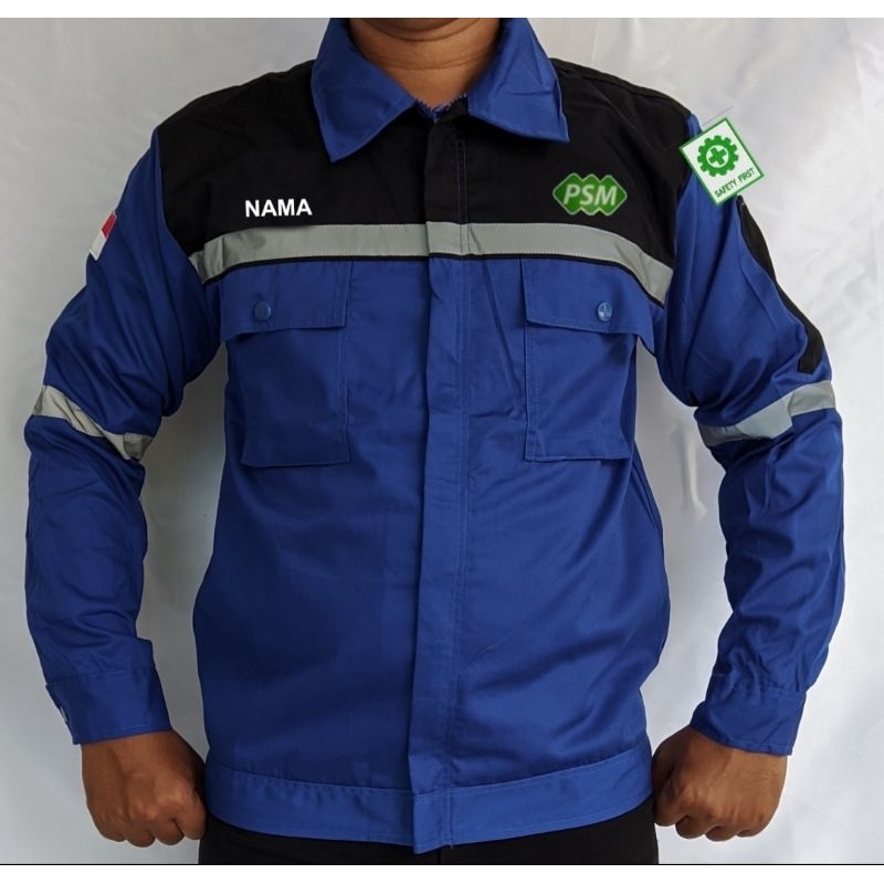 seragam kerja pria bordir/ baju kerja pria operator/ seragam perusahaan bisa custom/ wearpack atasan