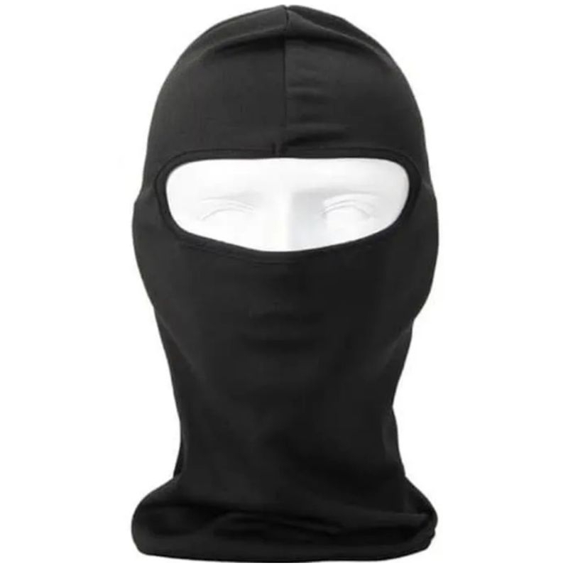 Masker Ninja Pria Motor Touring Motif Polos Hitam Tebal Balaclava All Size