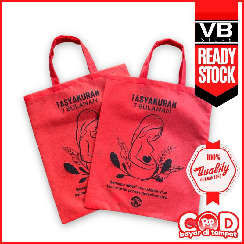 

SOUVENIR TASYAKURAN TUJUH BULANAN SIAP KIRIM GOODIE BAG HANTARAN HADIAH SYUKURAN KEHAMILAN BAHAN SPUNBOND MUAT BANYAK ISIAN SNACK F 25.30