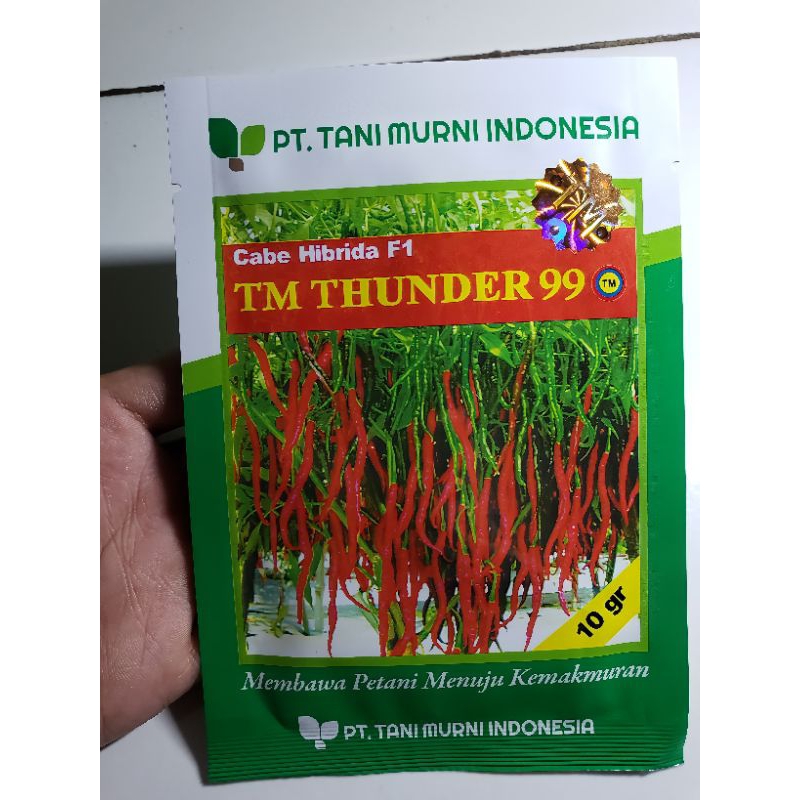 benih bibit cabe keriting berkualitas TM THUNDER 99 benih berkualitas isi 10 gram