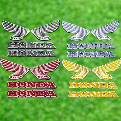 Emblem Tangki Honda Sayap Logo Honda Set Kanan Kiri Tengki Warna