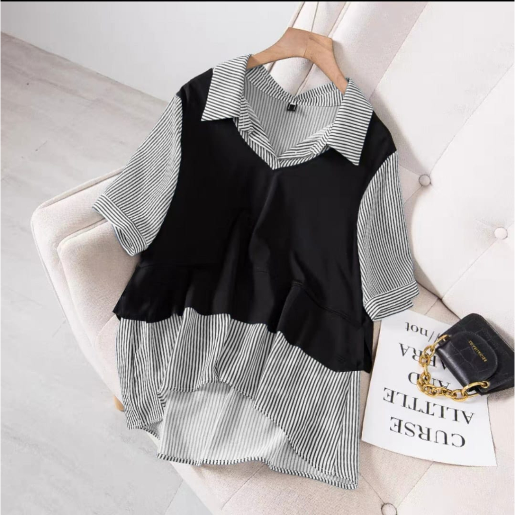 [MCFK] Blouse Wanita Model Baru / Hem Tami / Blouse Wanita Korea / Atasan Cantik Mewah Import / Blouse Trend 2023