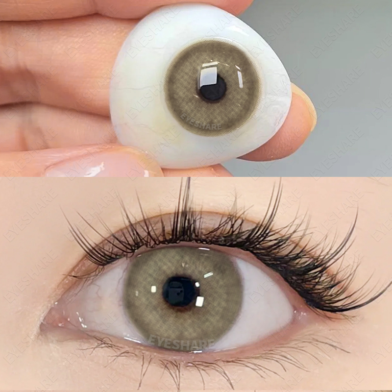 【COD&amp;Spot】EYESHARE~SERI ALAMI-BRAZIL GIRL~SOFTLENS 2PCS MISTY INNOCENT NORMAL KAWAII BIG EYES 14.2MM- RIASAN ALAMI YANG FANTASTIS-LENSA KONTAK GRADIEN-DREAMCOLOR