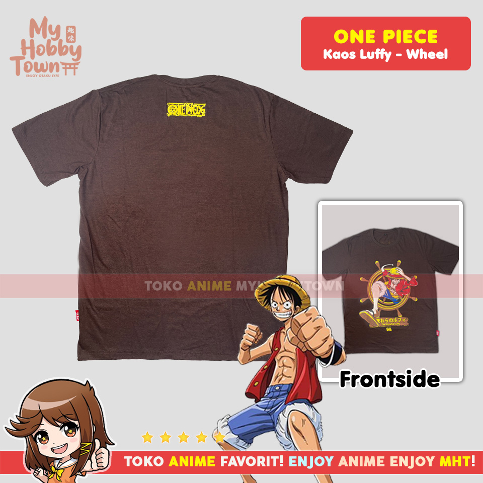 Kaos Tshirt T-shirt Anime One Piece Luffy Wheel