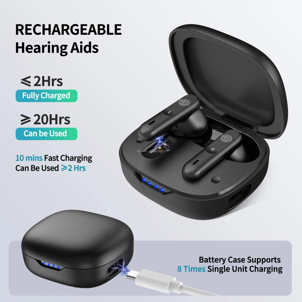 Alat Bantu Dengar  Model Iphone i-phone Premium Bisa Di Cas Hearing Aid Amplifier EN-A18 Rechargeable