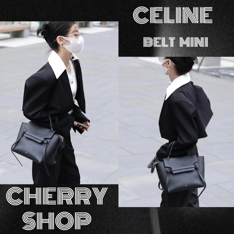 ✨100% authentic Celine BELT MINI bag in grained calfskin/tas tangan