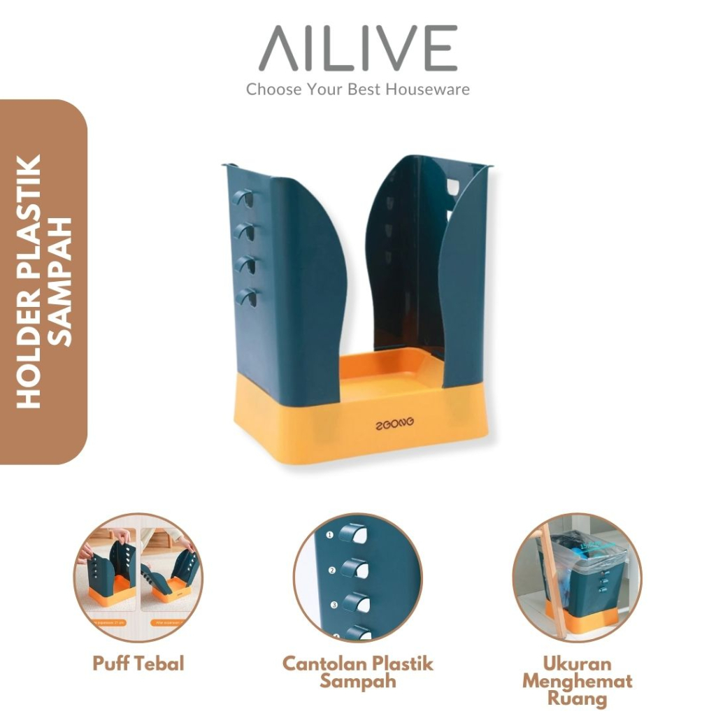 Tempat Sampah Portable Fleksibel Plastik Lipat Multifungsi / Plastik Sampah Garbage Bag Holder Portable