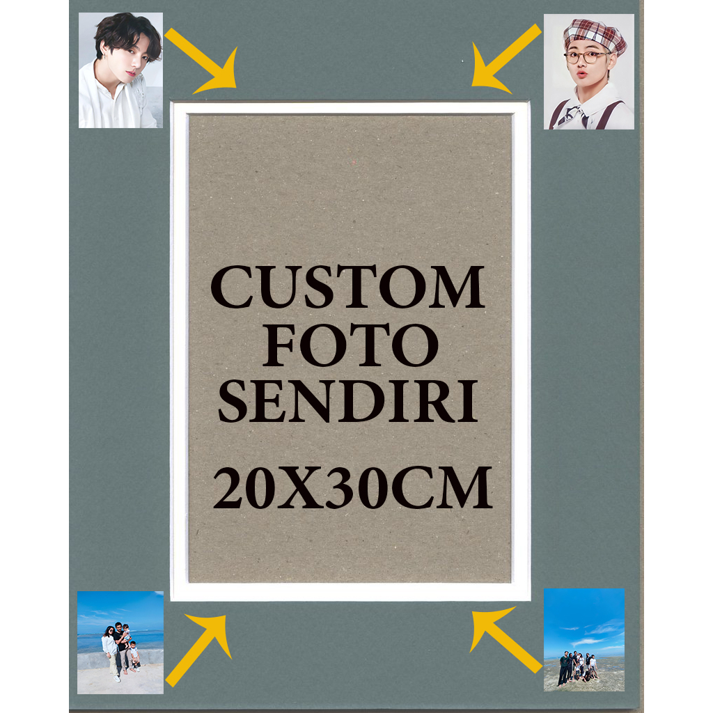 (20x30cm) FOTO BLOK CUSTOM 8R+ 30X20 | CETAK FOTO BINGKAI KAYU REQUEST FOTO SENDIRI