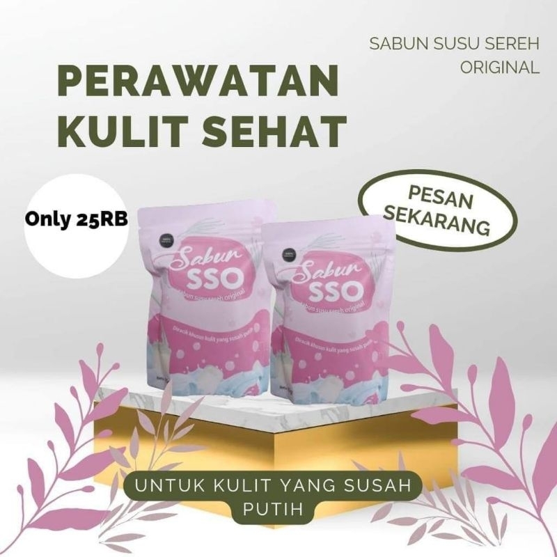 SABUN SSO PEMUTIH BADAN - sabun susu sereh pemutih badan BPOM ORIGINAL