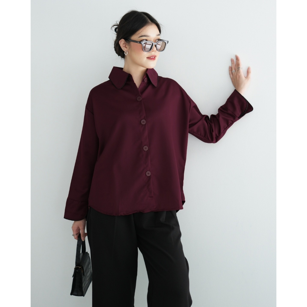 Myrubylicious ISVA SHIRT KODE V2439 | KEMEJA | KEMEJA LENGAN PANJANG | KEMEJA POLOS