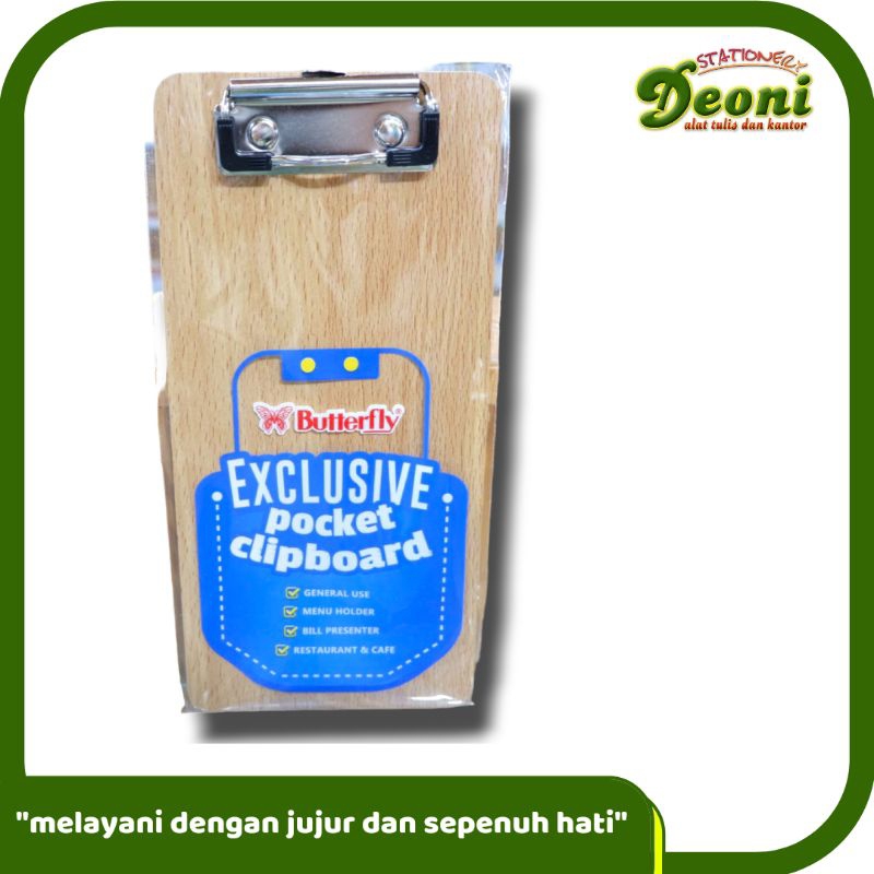 

Butterfly Pocket Clipboard / Papan Jalan Panjang 504