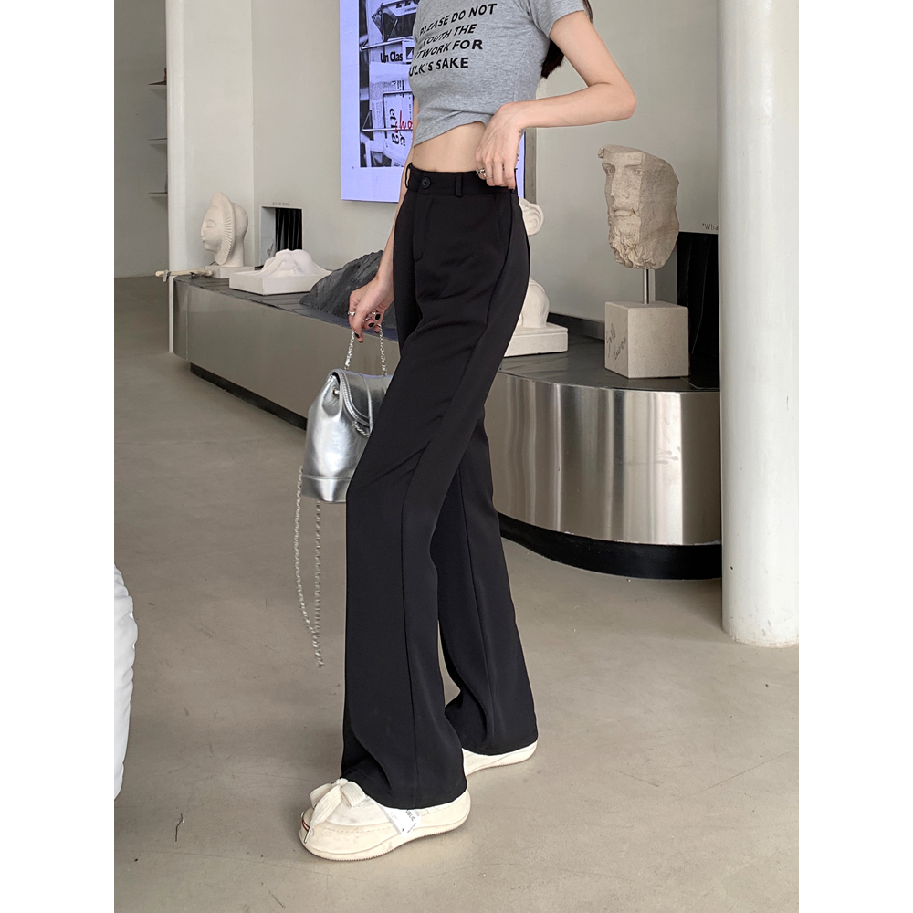 XIAOZHAINV Celana Wanita Korean Style Panjang Berkobar Pants/Kulot Highwaist