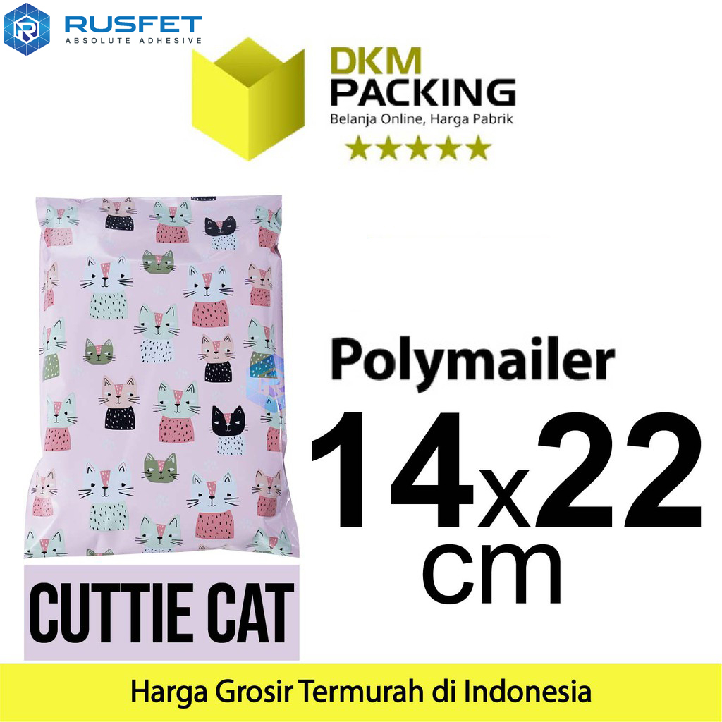 

Amplop Plastik Packing 14x22cm Polimailer RUSFET Polymailer PREMIUM TERMURAH Cat / SATUAN